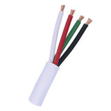 Speaker Wire - OFC 16/4, CL3, PVC, CMR, White, 500 feet