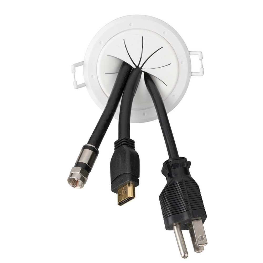 Spring Lock Cable Pass Through Wall Covering