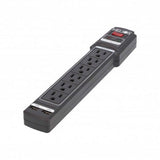 6 Outlet Surge Protector with 2 USB Charging Ports