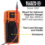 Digiatal Multimeter, TRMS Auto-Ranging, 1000V, Temp, Low Impedance