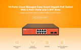 Cloud Managed Network Switch, PoE+, 8 Port, 120W