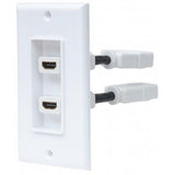 Wallplate, HDMI Female to HDMI Female Coupler, 2 Port