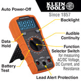 MM325 Digital Multimeter, Manual Ranging