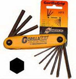 Gorilla Grip Fold-Up Hex Key Set, 5/64-1/4"