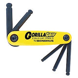 Gorilla Grip Fold-Up BallPoint Hex Key Set, 3/16" ~ 3/8"