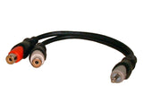 Y-Cable Shielded 1 RCA Male to 2 RCA Female, Gold-Plated