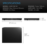 Aircom S8 AV Component Cooling System, 17"