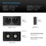 Airplate S5 Home Theater Dual 4" Cooling System