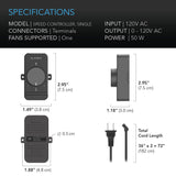 Fan Speed Controller for AC Axial Fan, Single