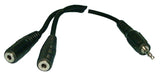 Y-Cable Stereo 3.5mm Plug to 2 Stereo 3.5mm Jacks