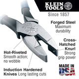 Lineman's Pliers, New England Nose, 9-Inch