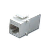 RJ45 White FeedThru Cat6, Keystone Coupler