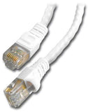 Ethernet Cat6 Patch Cord, White, 25ft