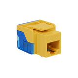 Modular Cat5e EZ RJ45 Keystone Jack, Yellow