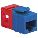 Modular Cat6 HD RJ-45 Keystone Jack, Blue