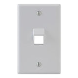 Angled Modular Keystone Faceplate, 1 Port, White