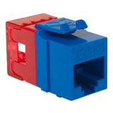 CAT6 RJ45 Modular Keystone Jack, HD, Blue, 25 pack