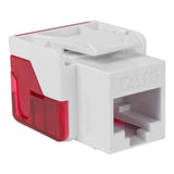 CAT6 RJ45 Modular Keystone Jack, EZ, White, 25 pack