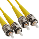 Fiber Optic Patch Cable, ST/ST,  Yellow, 1 Meter