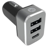 USB Car Charger, Triple Output, 4.1A