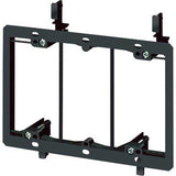 Low Voltage Triple Gang Mounting Bracket, Black, 3 Gang