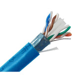 Cat6 Riser Cable, 4 pair Solid STP, Blue