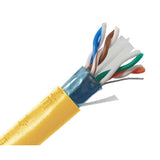 Cat6 Riser Cable, 4 pair Solid STP, Yellow