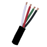 Speaker Wire - OFC 16/4, CL3, PVC, CMR, Black, 500 feet