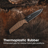 Drop Point Fixed Blade Knife, 4" Blade