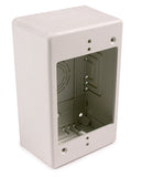 Single Gang Junction Box, 2.0" Deep, PVC, Office White