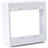 Dual Gang Junction Box, 1.5" Deep, PVC, White