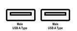 USB 2.0 Patch Cable Type A Male to A Male: 6 ft