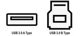 USB 3.0 Patch Cable Type A Male to B Male: 10 ft