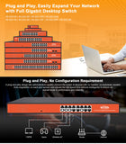 8 port network switch plug and play